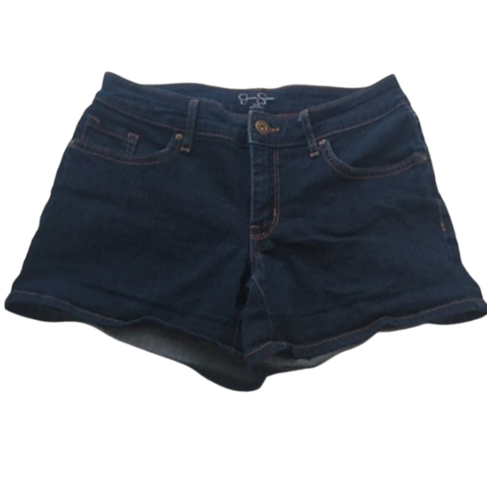 Jessica Simpson Stretch Denim Dark Shorties Shorts, Size 0/25